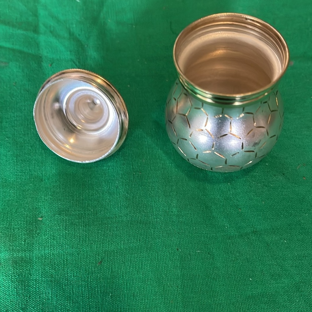 Elegant Silver Decorative Jar( vintage) - Picture 3 of 5
